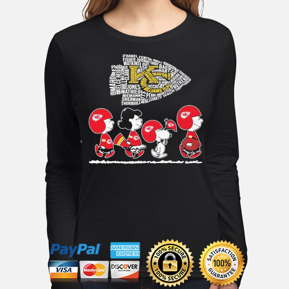 Big logo Peanuts characters Kansas City Chiefs shirt - Limotees